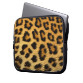 Leopard Fur Print Laptopschutzhülle (Vorderseite Links)