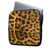 Leopard Fur Print Laptopschutzhülle (Vorderseite Links)