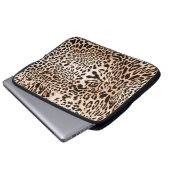Leopard Fur Print Laptopschutzhülle (Vorne Knopf)