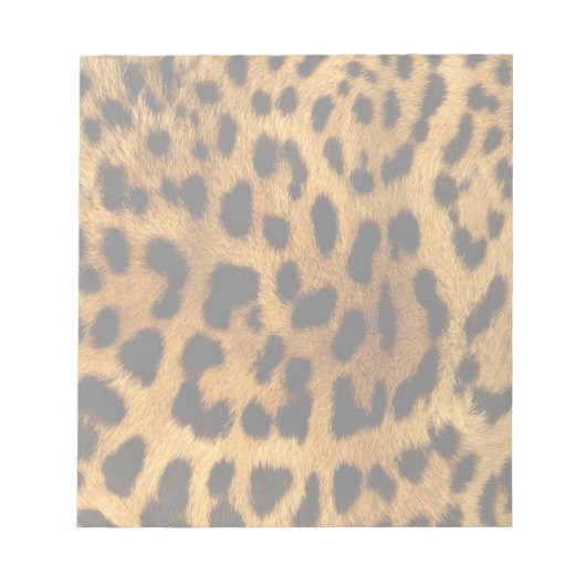 Leopard Fur Print Notizblock (Vorderseite)