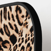 Leopard Fur Print Pickleball Schläger (Linke Seite)