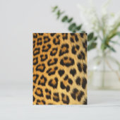 Leopard Fur Print Postkarte (Stehend Vorderseite)