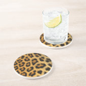 Leopard Fur Print Sandstein Untersetzer (Seite)