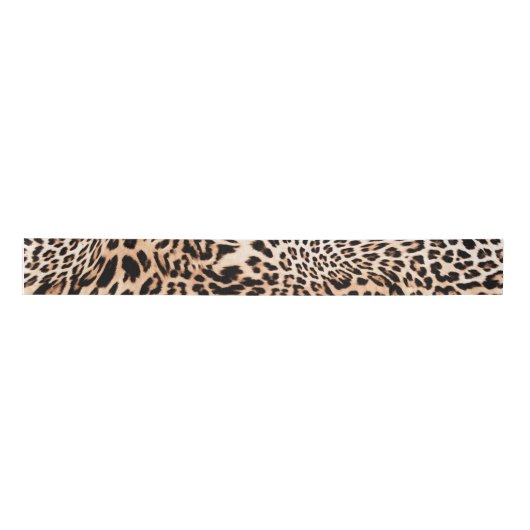 Leopard Fur Print Satinband (Vorderseite)
