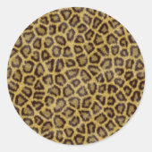 Leopard Fur Runder Aufkleber (Vorderseite)