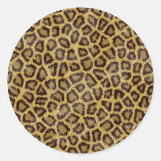 Leopard Fur Runder Aufkleber (Vorderseite)
