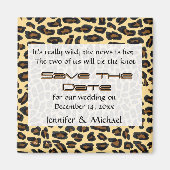 Leopard Fur Save the Date Magnet (Vorne)