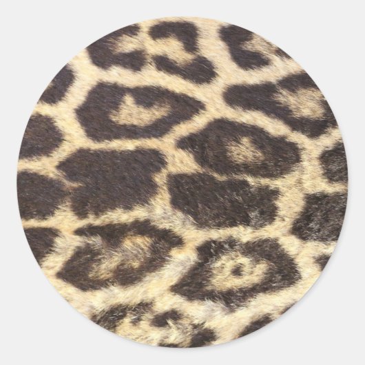 Leopard Fur Spots Tuch Runder Aufkleber (Vorderseite)