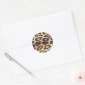 Leopard Fur Spots Tuch Runder Aufkleber (Umschlag)