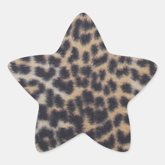 Leopard Fur Stern-Aufkleber (Vorderseite)
