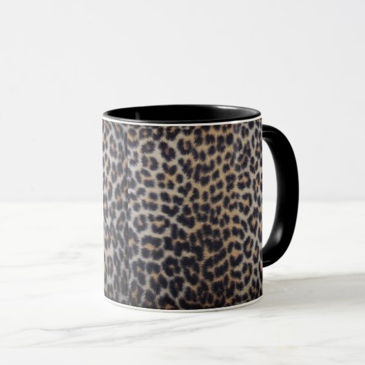 Leopard Fur Tasse (VorderseiteRechts)
