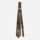 Leopard Fur Textur Geometrisches Muster Krawatte (Vorderseite)