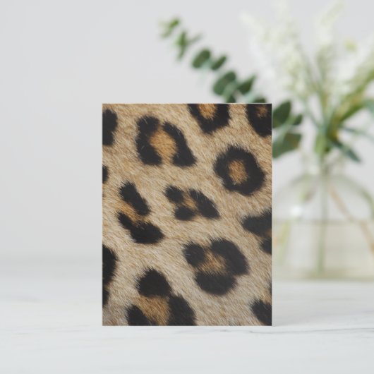 Leopard Fur Textur Muster Postkarte (Stehend Vorderseite)