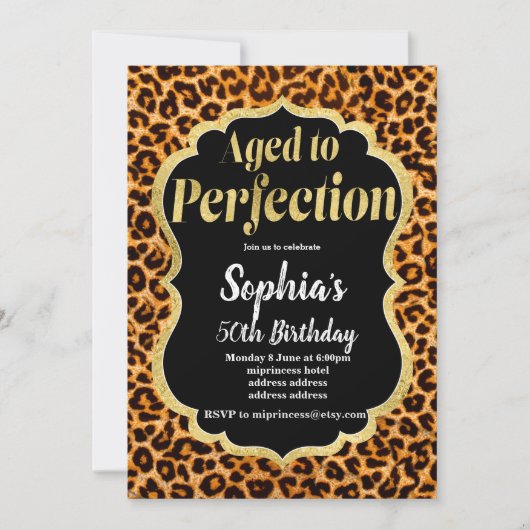 Leopard für Tiere bis zur Perfektion Einladung (Vorderseite)