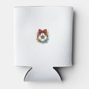 Leopard Fußball Bow Vintage Gravur Shirt Design_ Dosenkühler