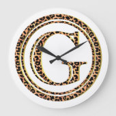 Leopard G Große Wanduhr (Vorderseite)
