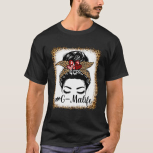 Leopard G Ma Life Messy Bun Bleaches Muttertag T-Shirt