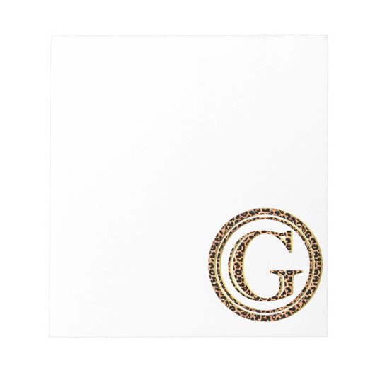 Leopard G Notizblock (Vorderseite)