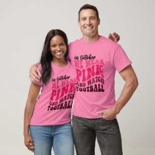 Leopard Game Day Pink American Football Tackle T-Shirt