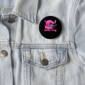 Leopard Game Day Pink American Footbyll Tackle Bre Button (Beispiel)