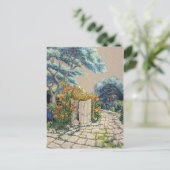 Leopard-Garten Postkarte (Stehend Vorderseite)