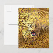Leopard-Gebiet 1 Feiertagspostkarte (Vorne/Hinten)
