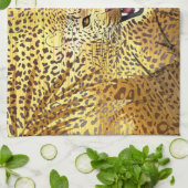 Leopard-Gebiet 1 Geschirrtuch (Gefaltet)