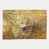 Leopard-Gebiet 1 Geschirrtuch (Horizontal)