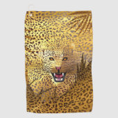 Leopard-Gebiet 1 Golfhandtuch (Vorderseite)