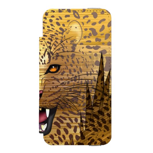 Leopard-Gebiet 1 Incipio iPhone Geldbeutel-Hülle (Folio Vorderseite)