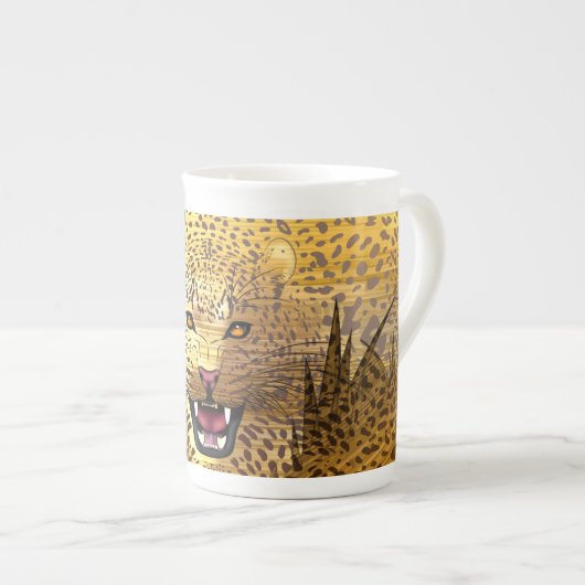 Leopard-Gebiet 1 Porzellantasse (Vorderseite Rechts)