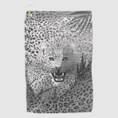 Leopard-Gebiet 2 Golfhandtuch (Vorderseite)