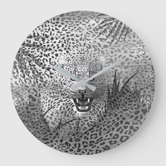 Leopard-Gebiet 2 Große Wanduhr (Vorderseite)