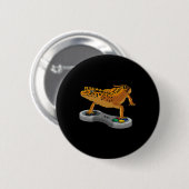 Leopard Gecko Barteter Drache gibt Kindern Coole G Button (Vorne & Hinten)