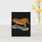 Leopard Gecko Barteter Drache gibt Kindern Coole G Karte (Gelbe Blume)