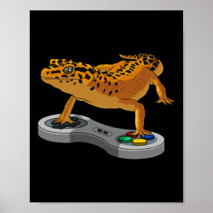 Leopard Gecko Barteter Drache gibt Kindern Coole G Poster