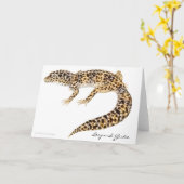 Leopard Gecko Card Karte (Gelbe Blume)