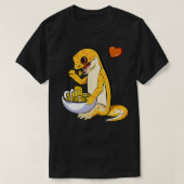 Leopard Gecko Eating Ramen T-Shirt (Design vorne)
