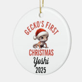 Leopard Gecko First Christmas 2025 Keramik Ornament (Links)