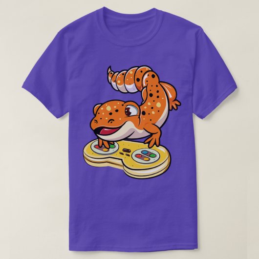 Leopard Gecko Gamer T-Shirt (Design vorne)