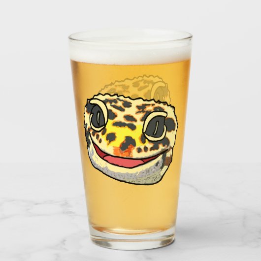 Leopard Gecko Glas (Vorne (Gefüllt))