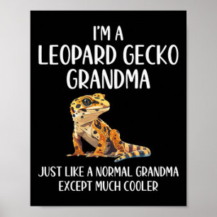 Leopard Gecko Grandma Definition Tiere Lover Mot Poster