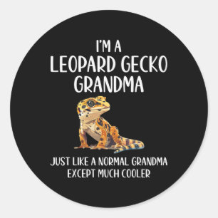 Leopard Gecko Grandma Definition Tiere Lover Mot Runder Aufkleber