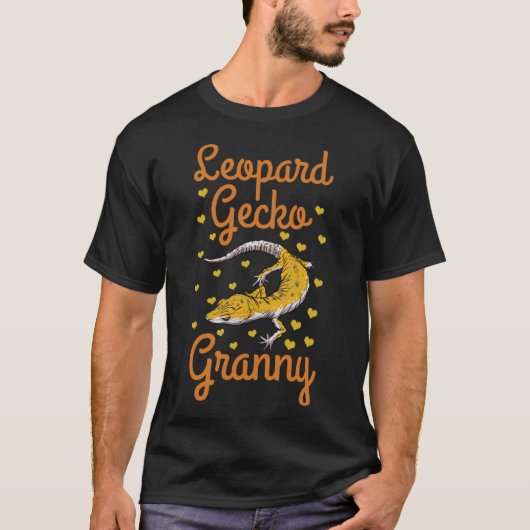 Leopard Gecko Granny Reptile Lizard Pferderennen w T-Shirt (Vorderseite)