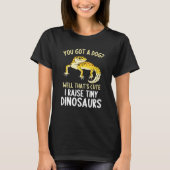 Leopard Gecko  I Raise Tiny Dinosaurs Leopard Geck T-Shirt (Vorderseite)