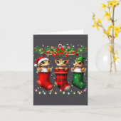 Leopard Gecko In Christmas Socks Lights Leopard Ge Karte (Gelbe Blume)