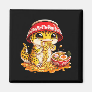 Leopard Gecko isst Ramen-Nudeln Japanese Kawaii Magnet