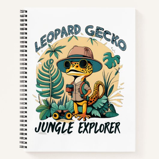 Leopard Gecko Jungle Explorer: Wildes Abenteuer Notizblock (Vorderseite)