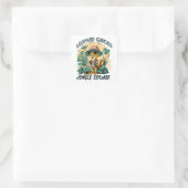 Leopard Gecko Jungle Explorer: Wildes Abenteuer Quadratischer Aufkleber (Tasche)