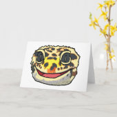 Leopard Gecko Karte (Gelbe Blume)